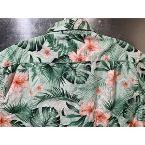 Hawaiian Hibiscus Beach Shirt Gentlemen’s Outfitters 100% Cotton Button Up M